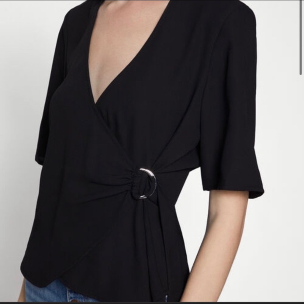 Satin Wrap Top and Belt